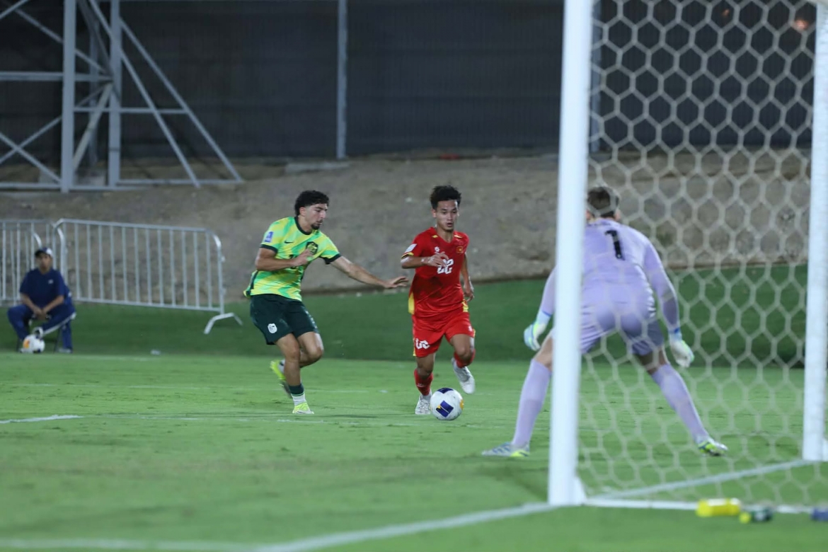 U17 Việt Nam đã có những cơ hội nhưng vẫn chưa thể ghi bàn. (Ảnh: VFF)