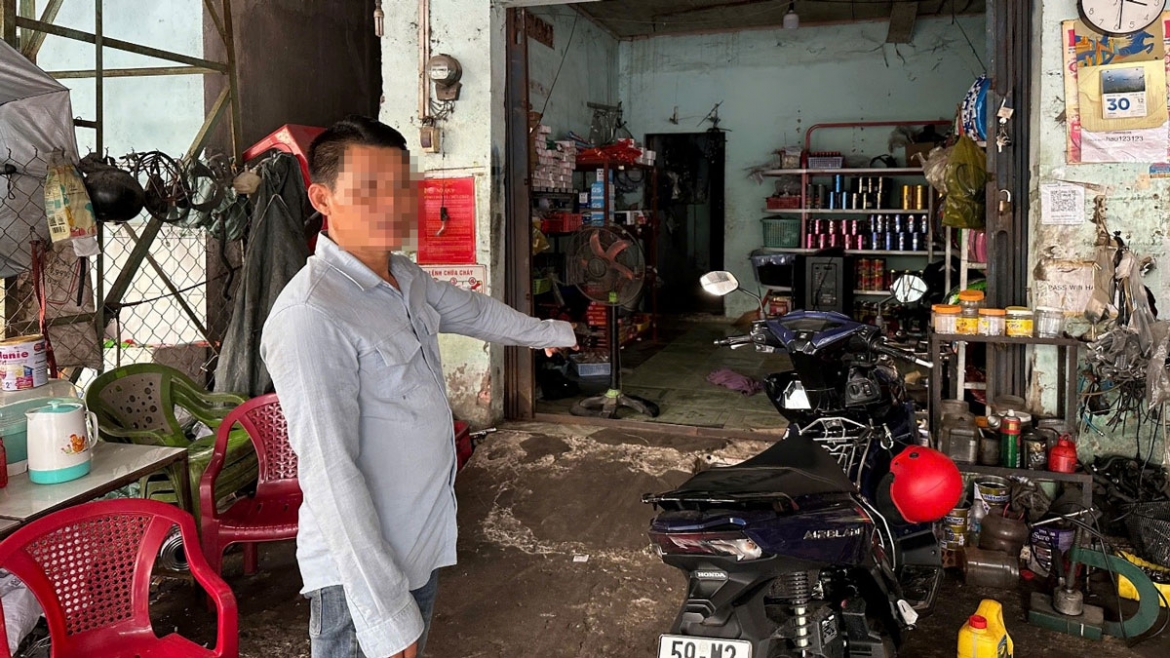 Hiện trường nơi xảy ra vụ việc 