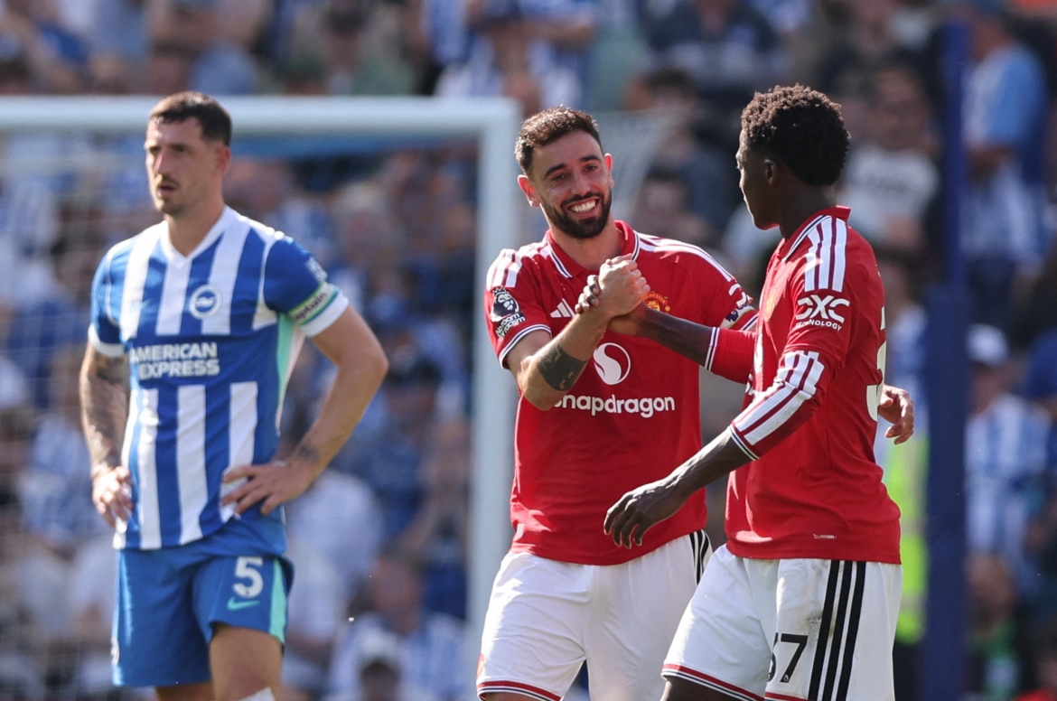 MU trở lại Cúp C1 châu Âu sau 2 năm vắng bóng còn Brighton có vé dự Cúp C3 châu Âu mùa tới. (Ảnh: Reuters)
