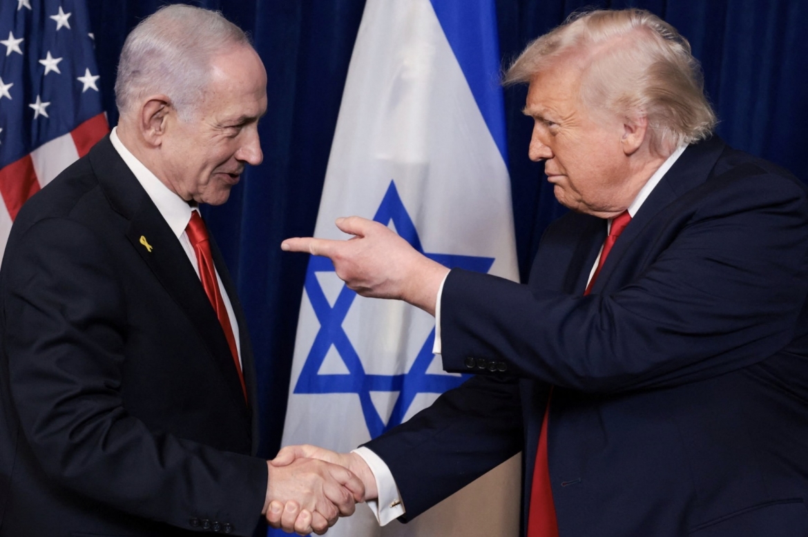 Tổng thống Mỹ Donald Trump và Thủ tướng Israel Benjamin Netanyahu. Ảnh: Reuters