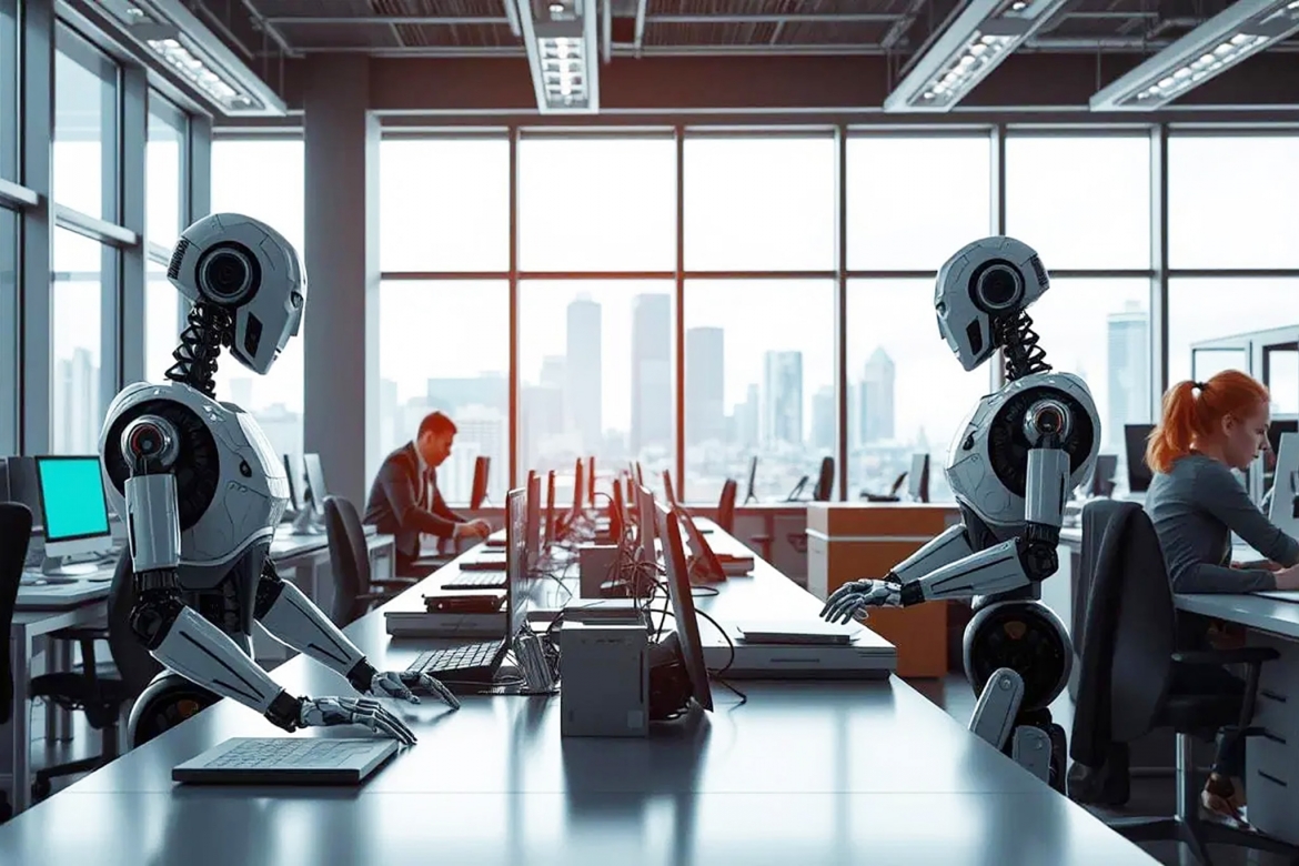 AI đang tác động mạnh tới thị trường lao động toàn cầu khi giúp doanh nghiệp nâng cao năng suất nhưng cũng làm gia tăng nguy cơ mất việc (Ảnh: Hyperspace)