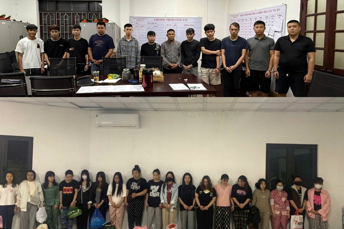 Các đối tượng bị đề nghị truy tố về tội Lừa đảo chiếm đoạt tài sản. Ảnh: Công an tỉnh Quảng Ninh.