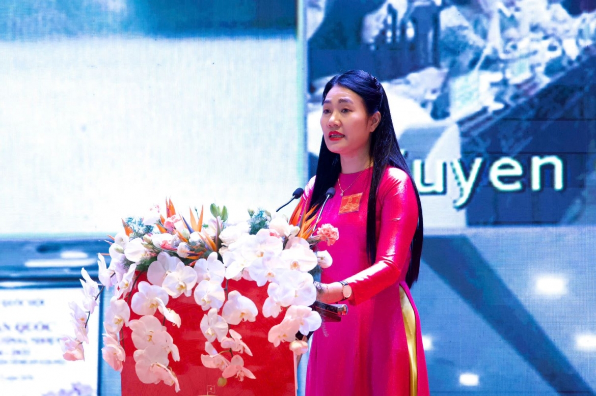 Bà Nguyễn Thị Việt Hà, Phó Chủ tịch HĐND tỉnh Hà Tĩnh tại Hội nghị HĐND toàn quốc triển khai phương hướng, nhiệm vụ của nhiệm kỳ 2026 - 2031
