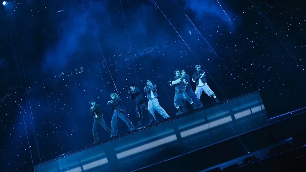 BTS biểu diễn trên sân khấu trong khuôn khổ “Arirang World Tour” tại Las Vegas. (Ảnh: BigHit Music)