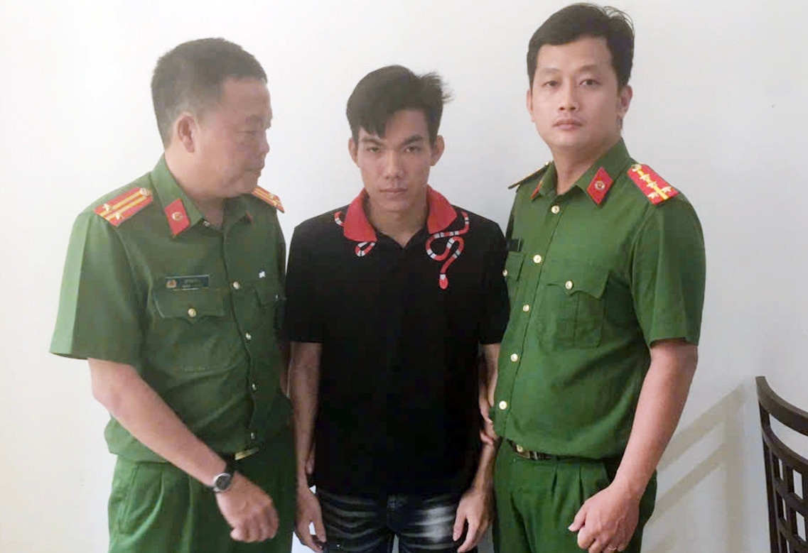 Bị can Lê Văn Quang tại cơ quan công an. Ảnh: Công an TP Cần Thơ
