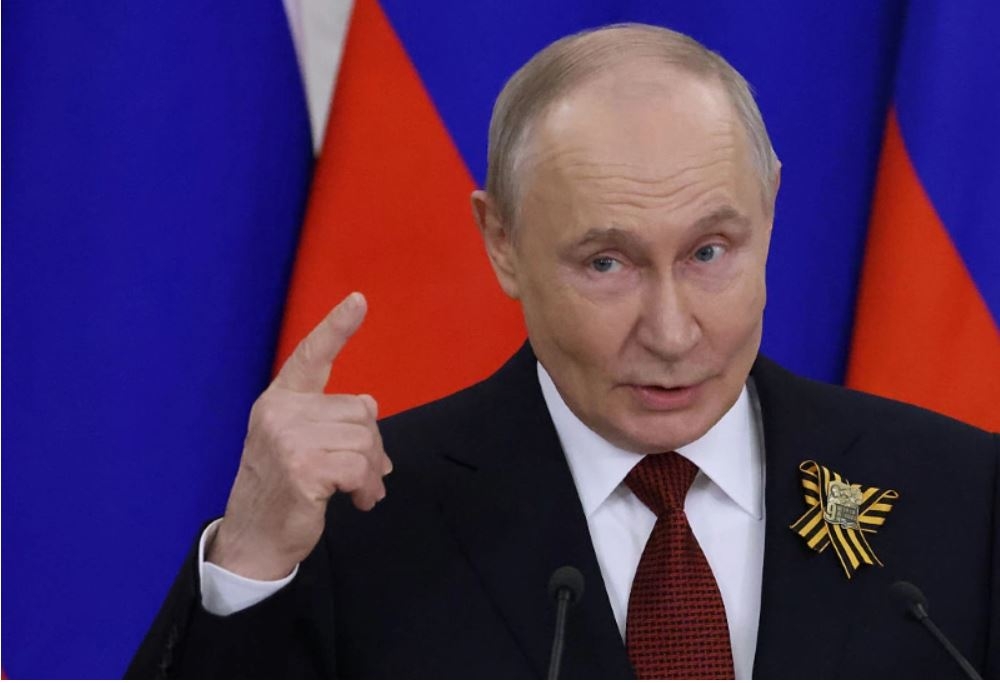 Tổng thống Nga Vladimir Putin trong cuộc họp báo tại Điện Kremlin . Ảnh : Getty Images