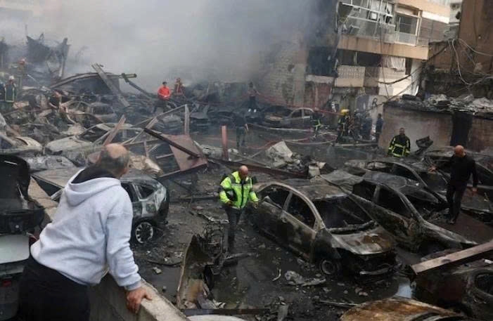 Tên lửa của Israel bắn trúng Lebanon. (Ảnh: Reuters)