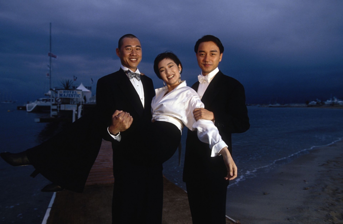 Củng Lợi và Trương Quốc Vinh tại Cannes 1993 khi quảng bá “Bá vương biệt Cơ” – bộ phim sau đó giành Cành cọ vàng lịch sử.