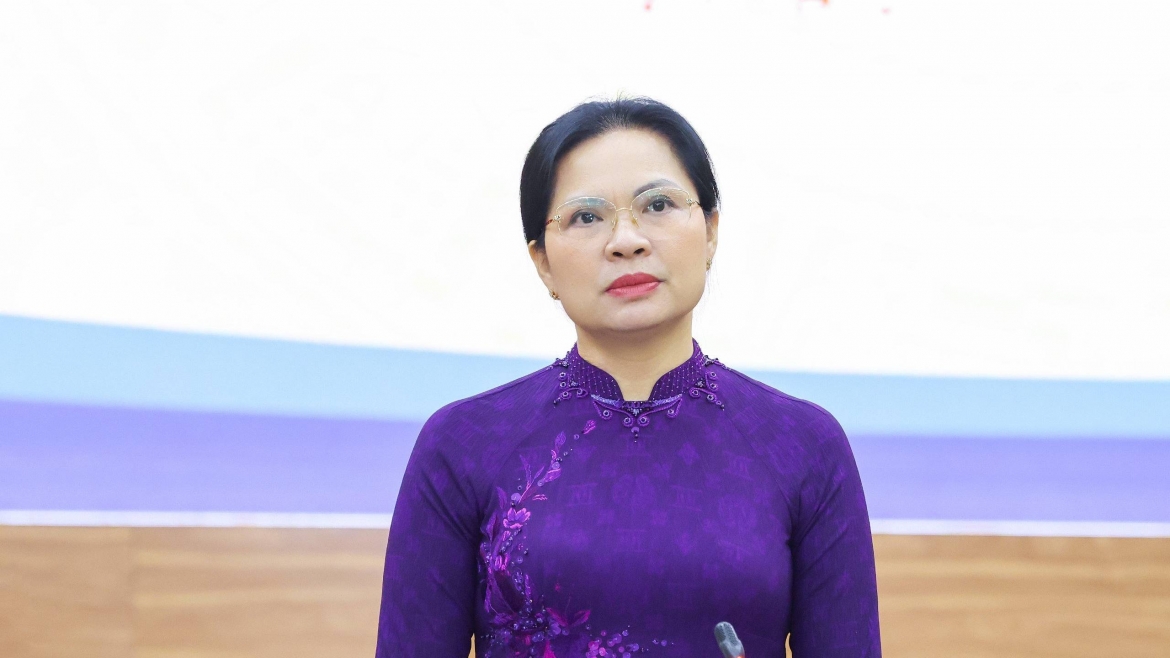 Ủy viên Trung ương Đảng, Phó Chủ tịch – Tổng Thư ký Ủy ban Trung ương MTTQ Việt Nam Hà Thị Nga. (Ảnh: Quang Vinh)