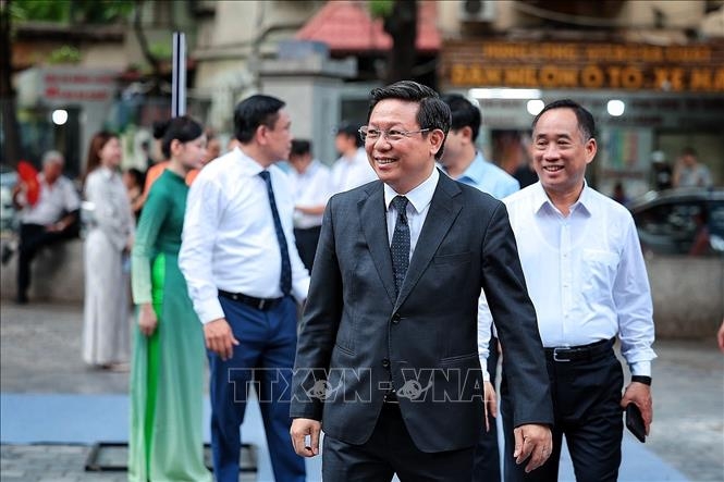 Ông Trần Thanh Lâm, Ủy viên Trung ương Đảng, Phó trưởng Ban Tuyên giáo và Dân vận Trung ương tham dự Lễ trao giải. Ảnh: Phạm Tuấn Anh/TTXVN