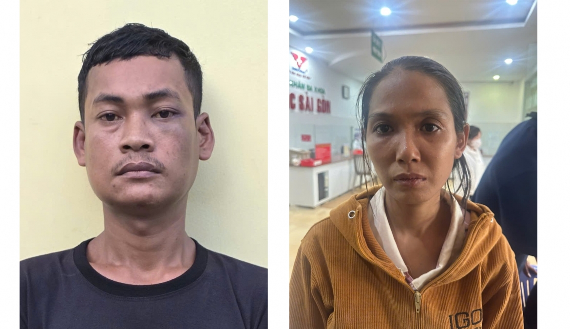 Nghi can Danh Chơn và Nguyễn Thị Thanh Trúc (mẹ ruột cháu bé). (Ảnh: CACC)