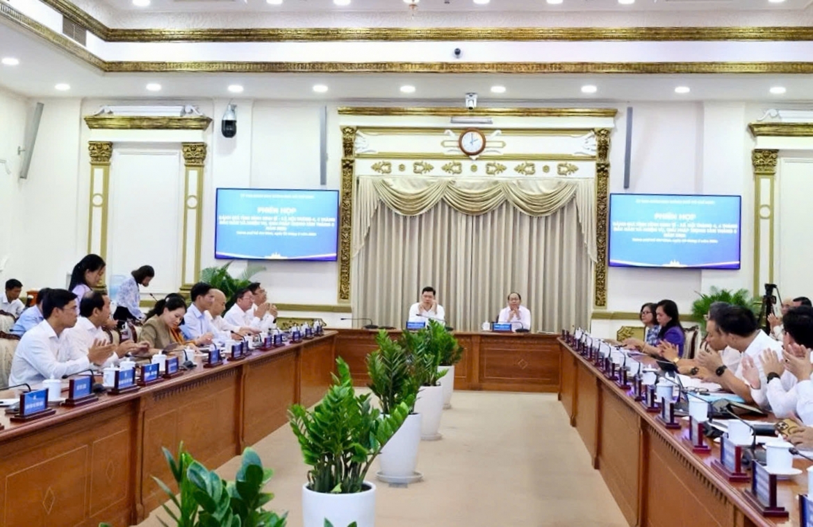 Toàn cảnh phiên họp. (Ảnh: HCMC)