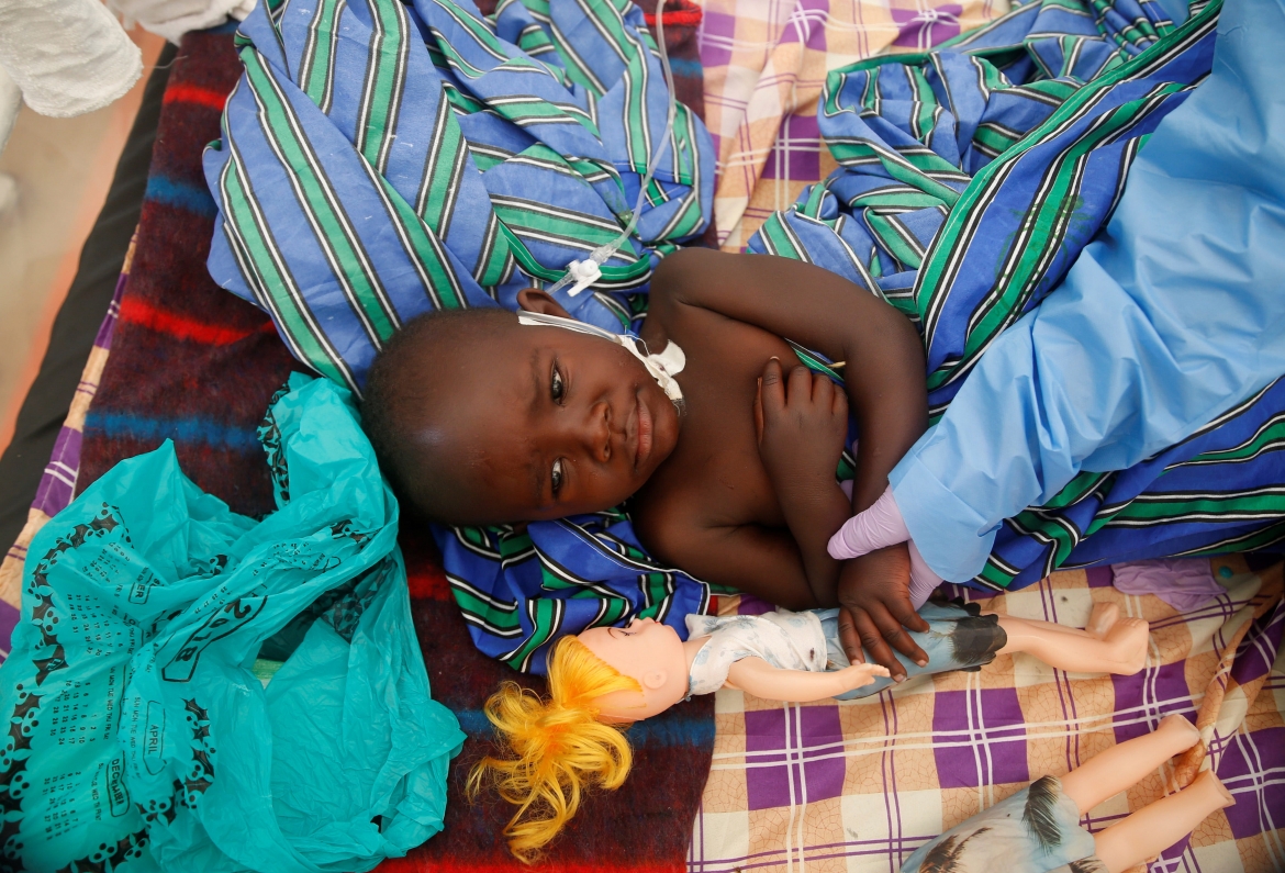 Hình ảnh một em bé nhiễm Ebola ở CHDC Congo năm 2019. Ảnh:ANI