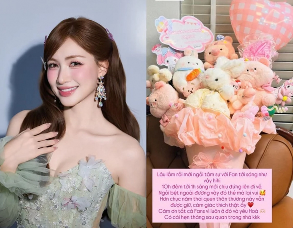 Hòa Minzy úp mở hé lộ một kế hoạch đặc biệt trong thời gian tới khiến người hâm mộ không khỏi tò mò và háo hức chờ đợi: “Có cái hẹn tháng sau quan trọng nhá”.