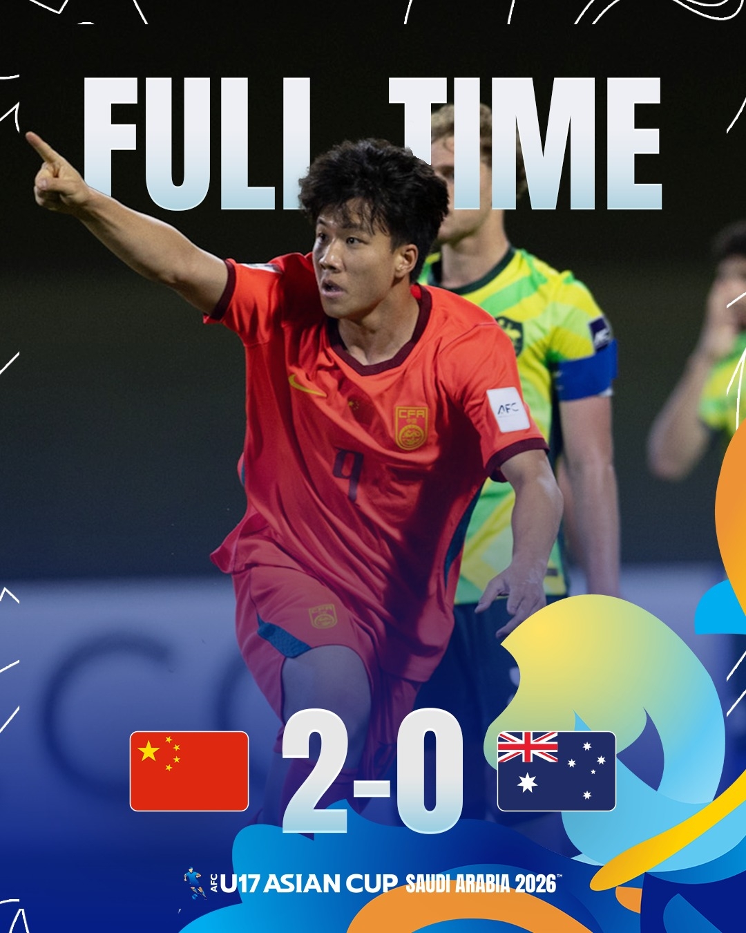 U17 Trung Quốc đánh bại U17 Australia.