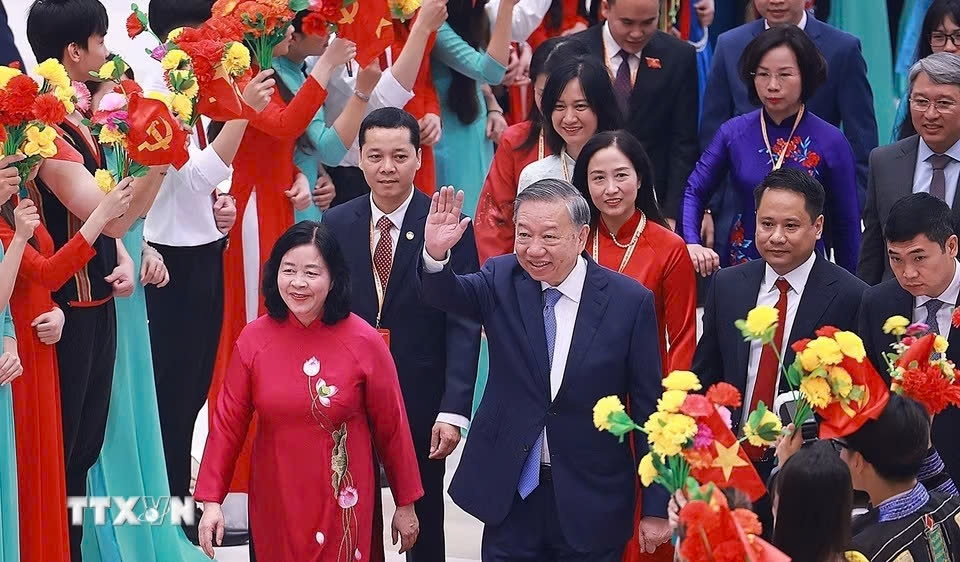 Tổng Bí thư, Chủ tịch nước Tô Lâm đến dự khai mạc Đại hội. (Ảnh: Dương Giang/TTXVN)