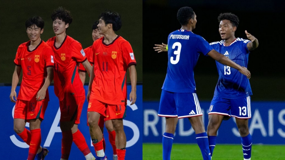U17 Trung Quốc và U17 Nhật Bản sẽ gặp nhau ở chung kết U17 châu Á 2026. (Ảnh: AFC)