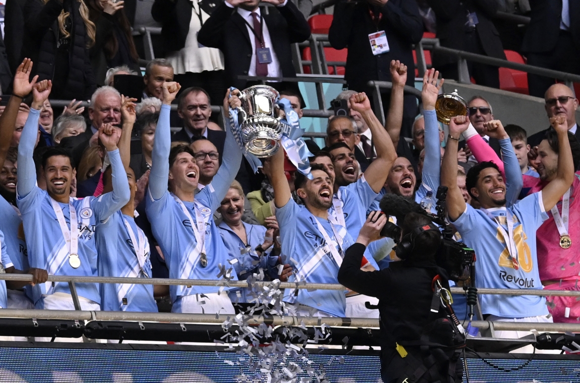 Man City đăng quang tại FA Cup 2025/2026. (Ảnh: Reuters)