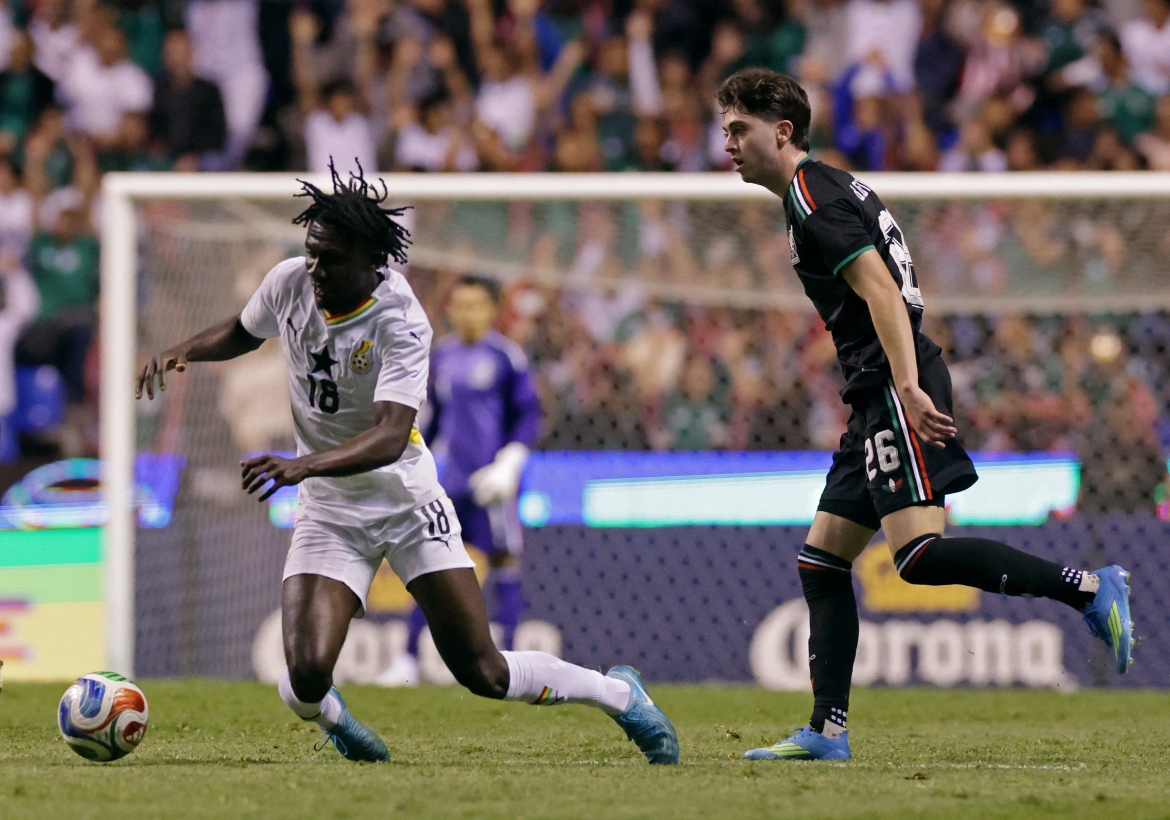 Hình ảnh trận giao hữu Mexico vs Ghana. (Ảnh: FMF). 
