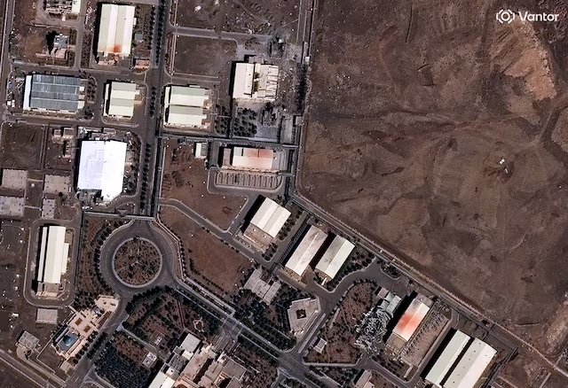 Cơ sở hạt nhân Natanz của Iran. Ảnh Reuters/Vantor