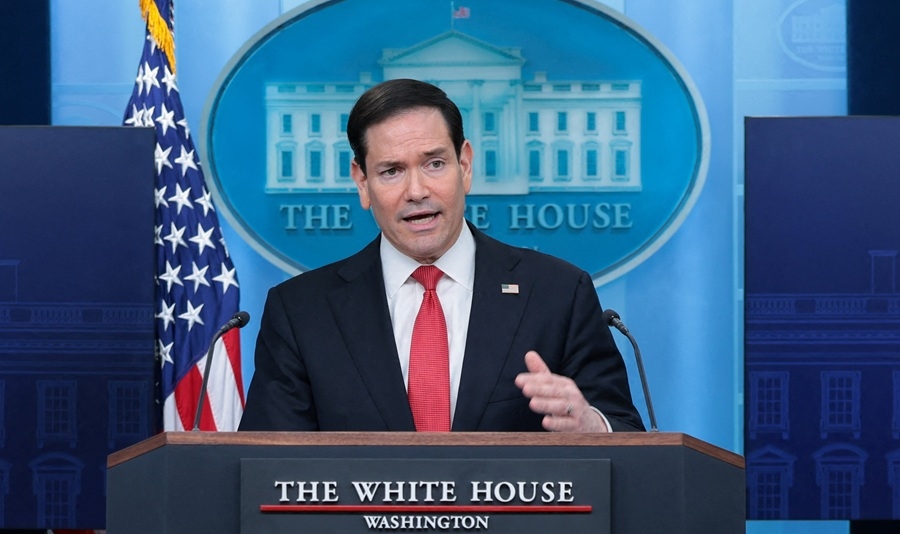 Ngoại trưởng Mỹ Marco Rubio phát biểu trong cuộc họp báo tại Nhà Trắng. Ảnh: Reuters