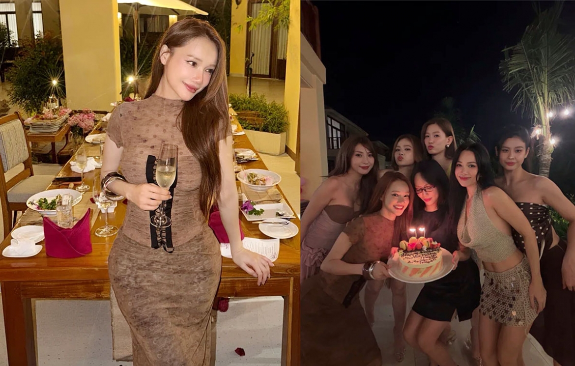 Nhã Phương e ấp diện đồ xuyên thấu đón tuổi mới. Sắc vóc nóng bỏng của “mẹ ba con” khiến netizen không thể rời mắt.