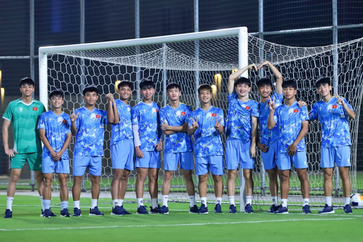 U17 Việt Nam quyết tâm giành chiến thắng trước U17 UAE.
