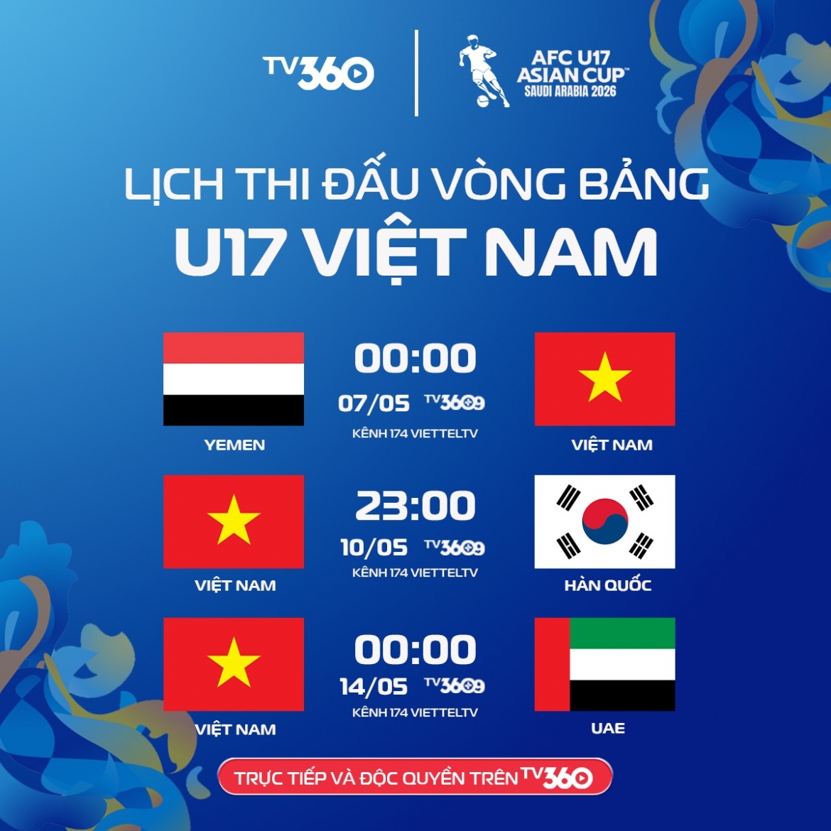 U17 Yemen là đối thủ đầu tiên trong hành trình săn vé đi World Cup 2026 của U17 Việt Nam.