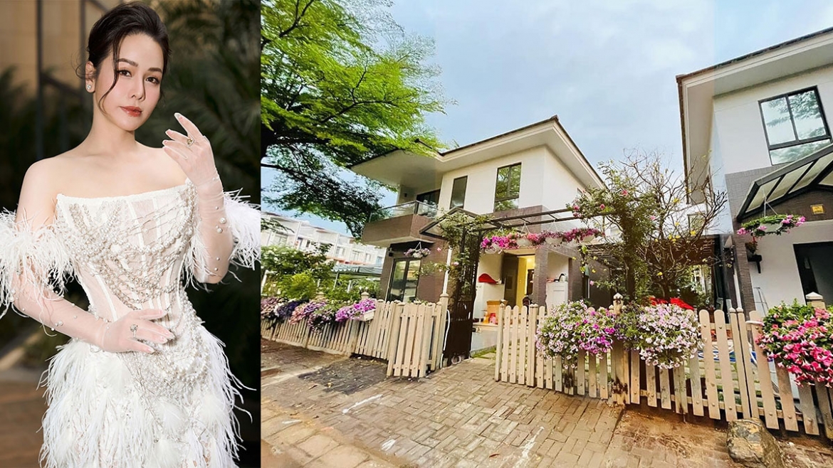 Bà mẹ đơn thân 41 tuổi Nhật Kim Anh hiện sở hữu khối căn biệt thự 2 tầng rộng khoảng 220m² tại TP.HCM với view hướng sông thoáng đãng cùng không gian sống hiện đại, ngập tràn cây xanh.