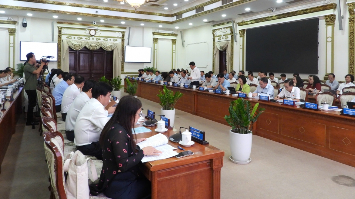 Quang cảnh cuộc làm việc (Ảnh: M.Q)