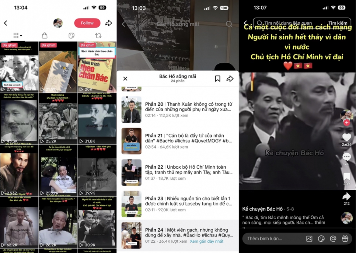 Nhiều video ngắn kể chuyện Bác Hồ thu hút nhiều lượt xem