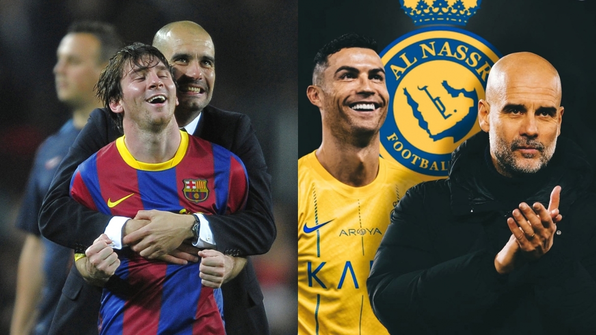 Pep Guardiola có thể trở thành HLV đầu tiên chính thức làm thầy của cả Lionel Messi và Cristiano Ronaldo