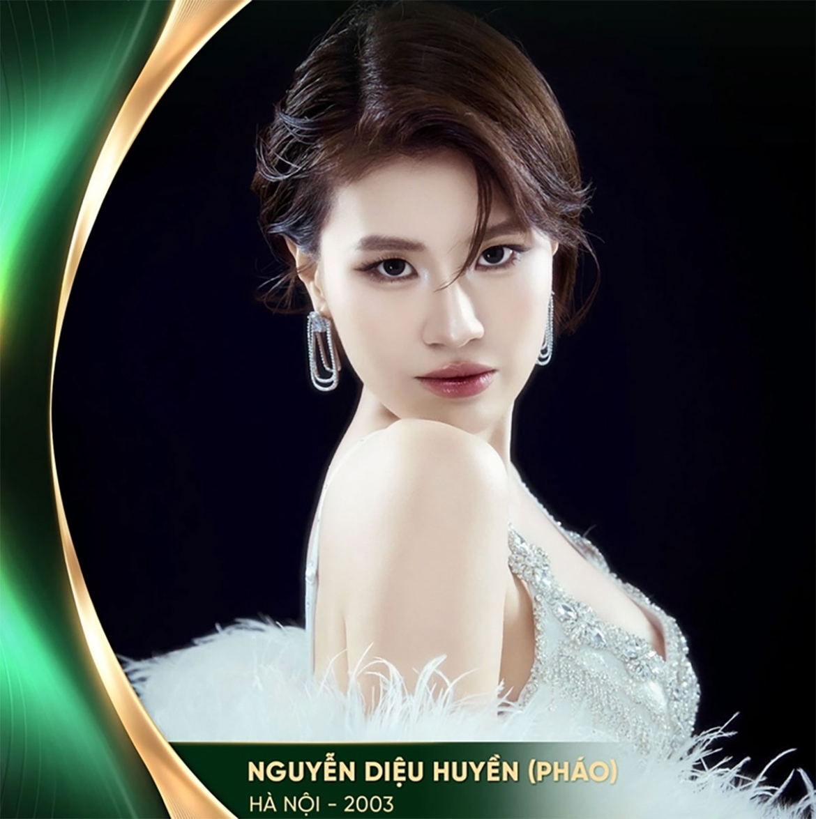 Trưa 21/5, ban tổ chức cuộc thi Hoa hậu Hòa bình Việt Nam - Miss Grand Vietnam 2026, công bố hồ sơ dự thi của người đẹp Nguyễn Diệu Huyền (rapper Pháo), nhận được nhiều sự quan tâm của fan hâm mộ.