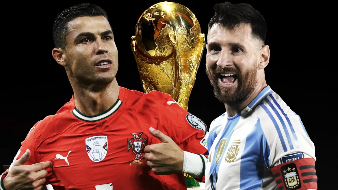 World Cup 2026 là "sân khấu" cuối cùng của Cristiano Ronaldo và Lionel Messi. (Ảnh: The Sun)