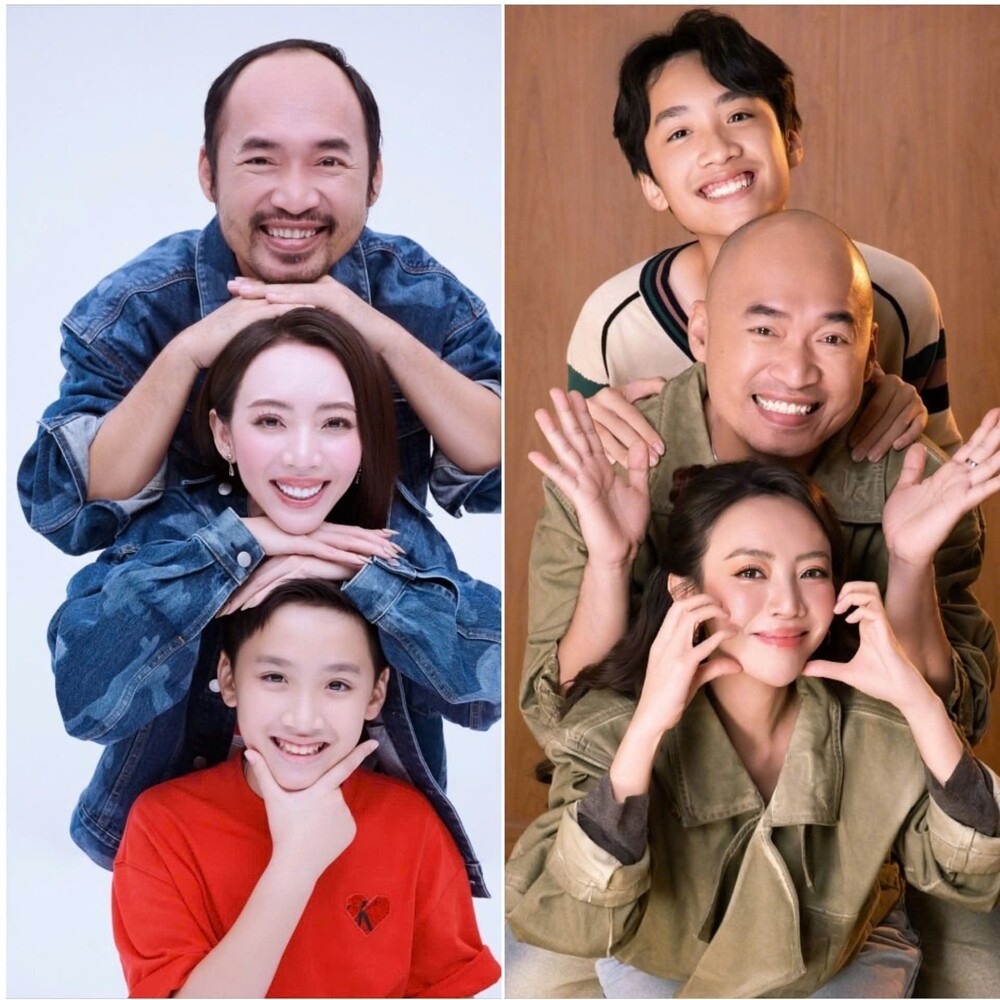 Gia đình Thu Trang - Tiến Luật khoe ảnh "xưa và nay". Con trai của Thu Trang và Tiến Luật nhận được nhiều sự chú ý khi ngày càng trưởng thành cả về ngoại hình lẫn tính cách.