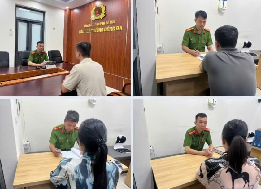 Cơ quan công an triệu tập những người liên quan trong vụ việc. (Ảnh: Công an cung cấp)