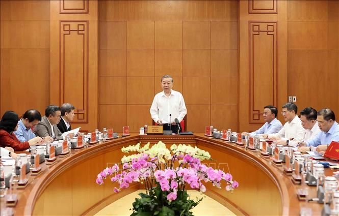 Tổng Bí thư, Chủ tịch nước Tô Lâm, Trưởng Ban Chỉ đạo Trung ương về phòng, chống tham nhũng, lãng phí, tiêu cực phát biểu tại cuộc họp Thường trực Ban Chỉ đạo Trung ương về phòng, chống tham nhũng, lãng phí, tiêu cực, ngày 18/3/2026. Ảnh tư liệu: An Đăng/TTXVN