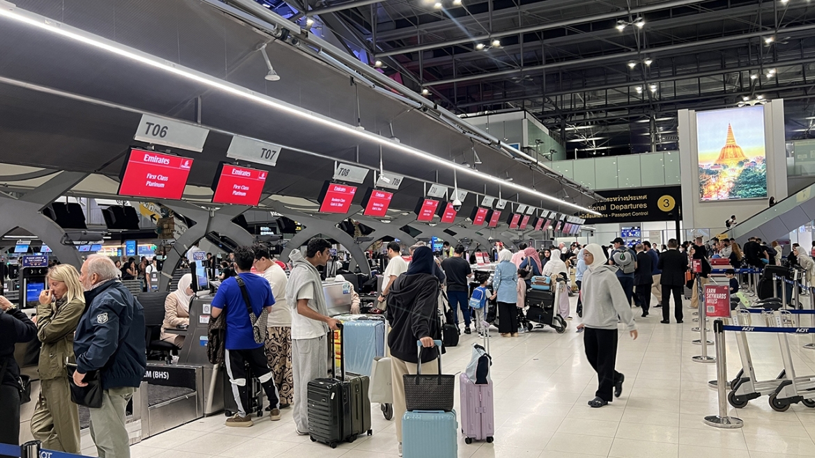Sân bay quốc tế Suvarnabhumi, Bangkok, Thái Lan. Ảnh: Ngọc Diệp