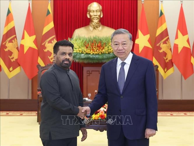 Chiều 4/5/2025, tại Trụ sở Trung ương Đảng, Tổng Bí thư Tô Lâm tiếp Tổng thống Sri Lanka Anura Kumara Dissanayaka - Lãnh đạo Đảng Mặt trận Giải phóng Nhân dân Sri Lanka (JVP).