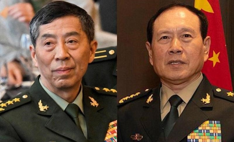 Hai cựu Bộ trưởng Quốc phòng Trung Quốc: ông Lý Thượng Phúc (trái) và ông Ngụy Phượng Hòa