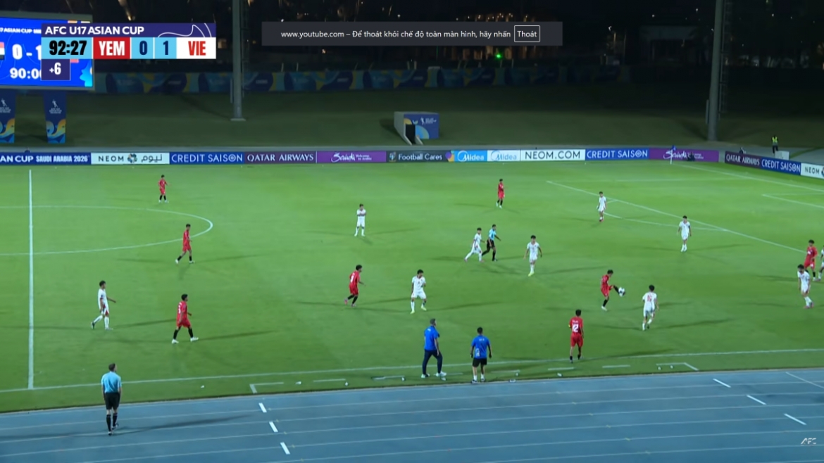 U17 Yemen đang chơi rất nỗ lực để tìm kiếm bàn gỡ.