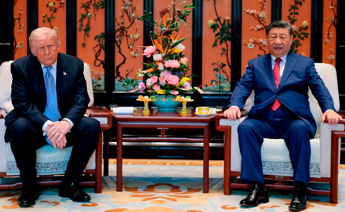 Tổng thống Mỹ Donald Trump và Chủ tịch Trung Quốc Tập Cận Bình. Ảnh: AP