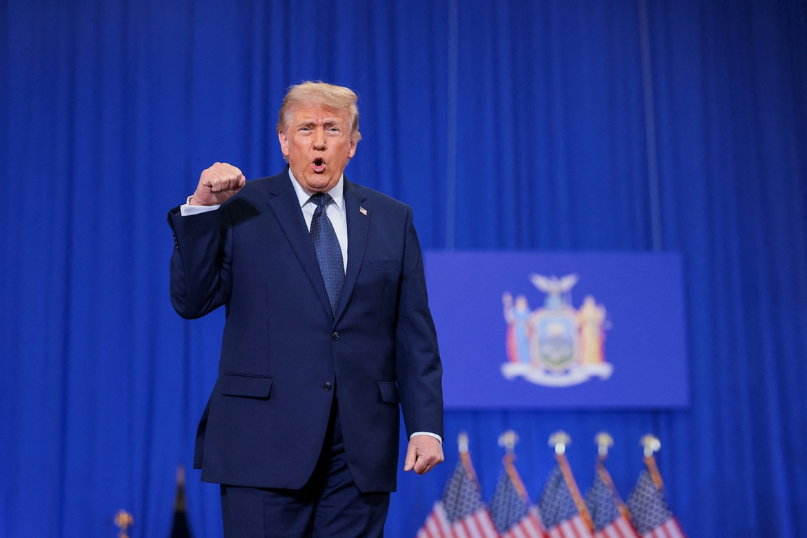 Tổng thống Mỹ Donald Trump phát biểu tại Cao đẳng Cộng đồng Rockland ở bang New York, ngày 22/5/2026. Ảnh: Reuters