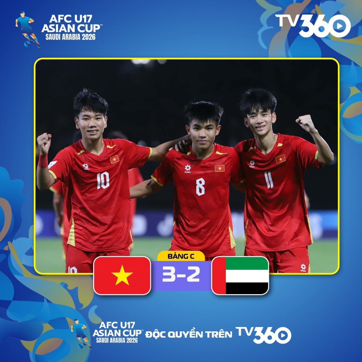 U17 Việt Nam giành vé đi U17 World Cup sau khi thắng ấn tượng U17 UAE.