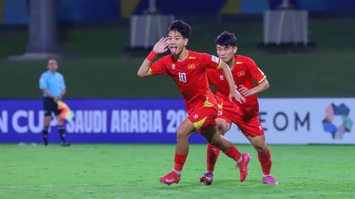 U17 Việt Nam xuất sắc giành vé dự U17 World Cup 2026 sau trận thắng kịch tích trước U17 UAE. (Ảnh: VFF)
