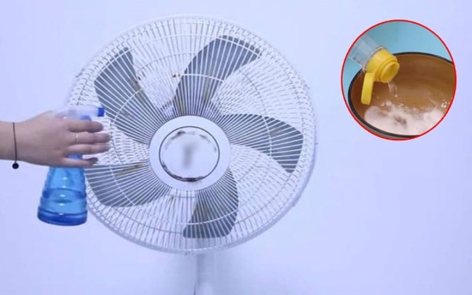 Sử dụng hỗn hợp dấm và nước rửa bát là cách đơn giản để vệ sinh quạt. (Veezy)