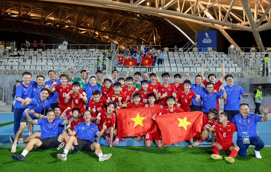 U17 Việt Nam liên tiếp vô địch U17 Đông Nam Á 2026 và giành vé tham dự VCK U17 World Cup 2026. (Ảnh: VFF)