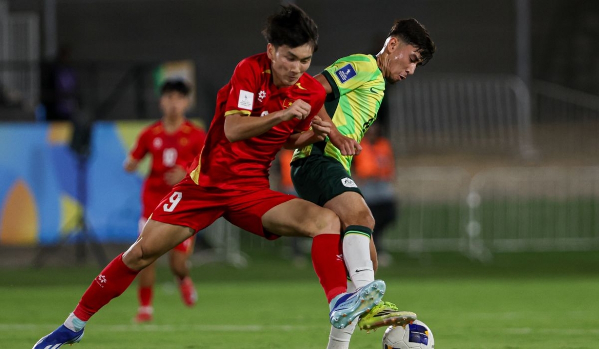 U17 Việt Nam phải chia tay giải U17 Đông Nam Á 2026 dù thi đấu nỗ lực trước U17 Australia. (Ảnh: AFC)