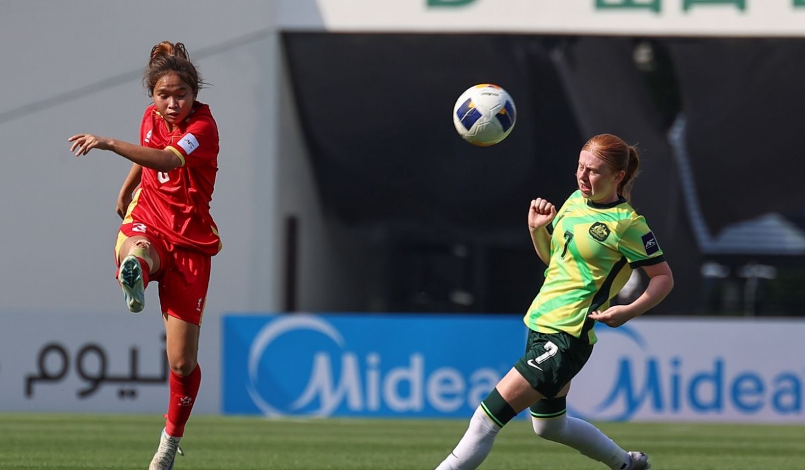 U17 nữ Việt Nam thi đấu khởi sắc hơn sau giờ nghỉ. (Ảnh: AFC)