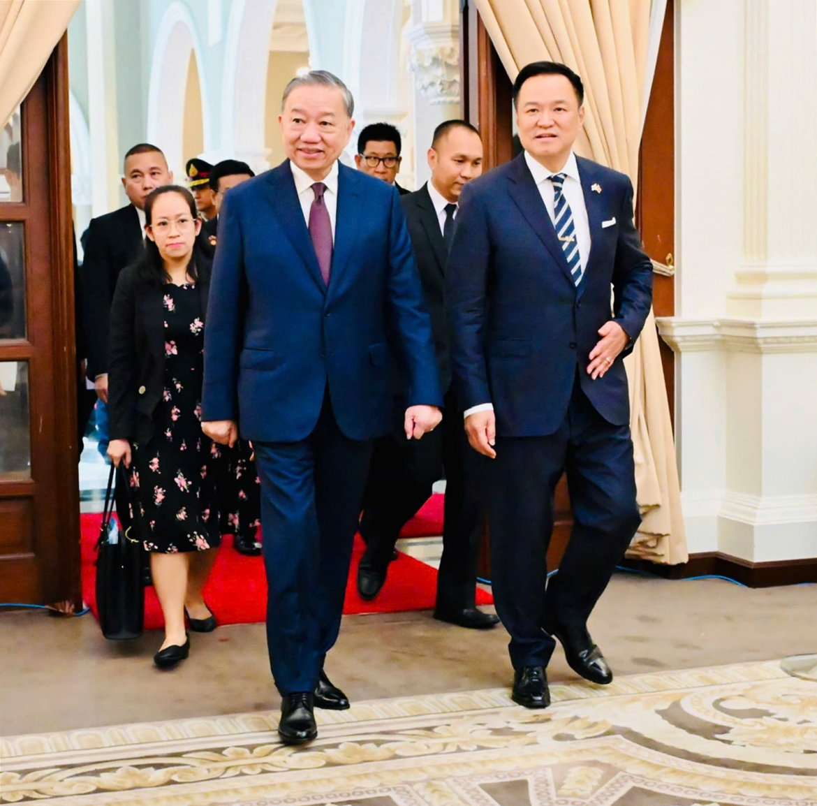Tổng Bí thư, Chủ tịch nước Tô Lâm cùng Thủ tướng Thái Lan Anutin Charnvirakul chủ trì họp báo sau cuộc hội đàm cấp cao